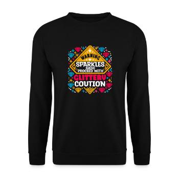 Diamond Painting Artist Sparkles Ahed With - Unisex Sweatshirt - black - Front - Alina (178cm) & Michal (187cm)