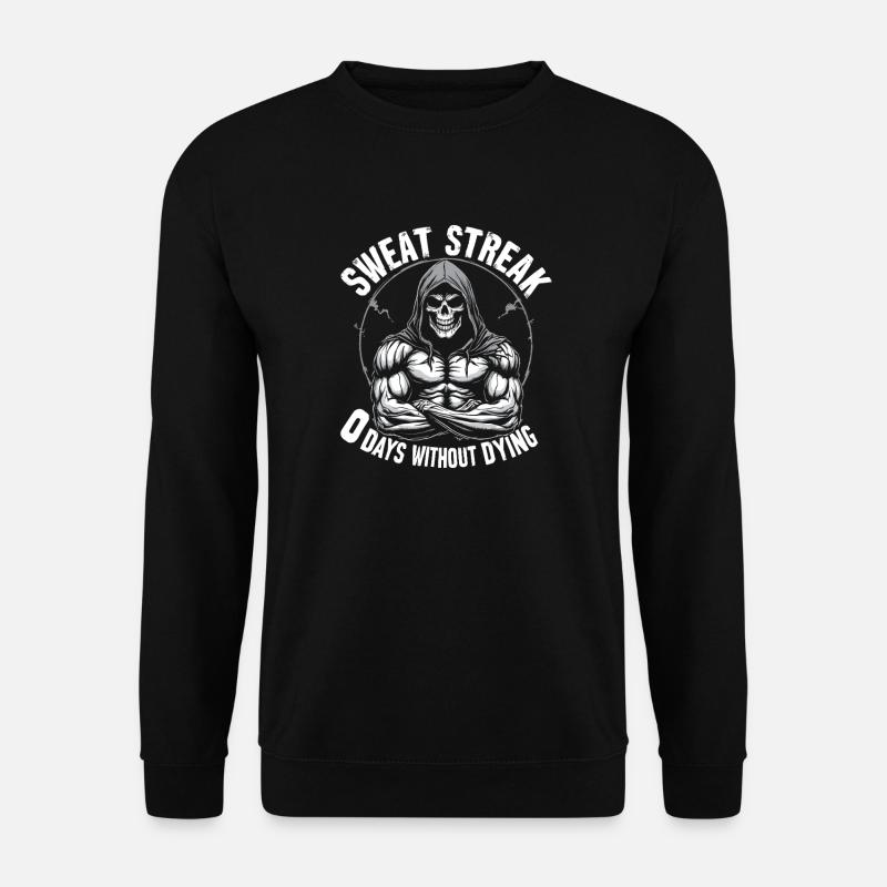 0 Days Without Dying Powerlifting Dead Gym - Unisex Pullover - Schwarz