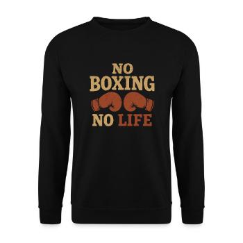 No Boxing No Life Boxing Gloves Boxing Gloves - Unisex Sweatshirt - black - Front - Alina (178cm) & Michal (187cm)