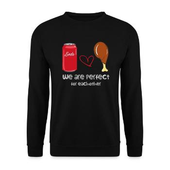 Perfect love between food and drink - Unisex Sweatshirt - black - Front - Alina (178cm) & Michal (187cm)