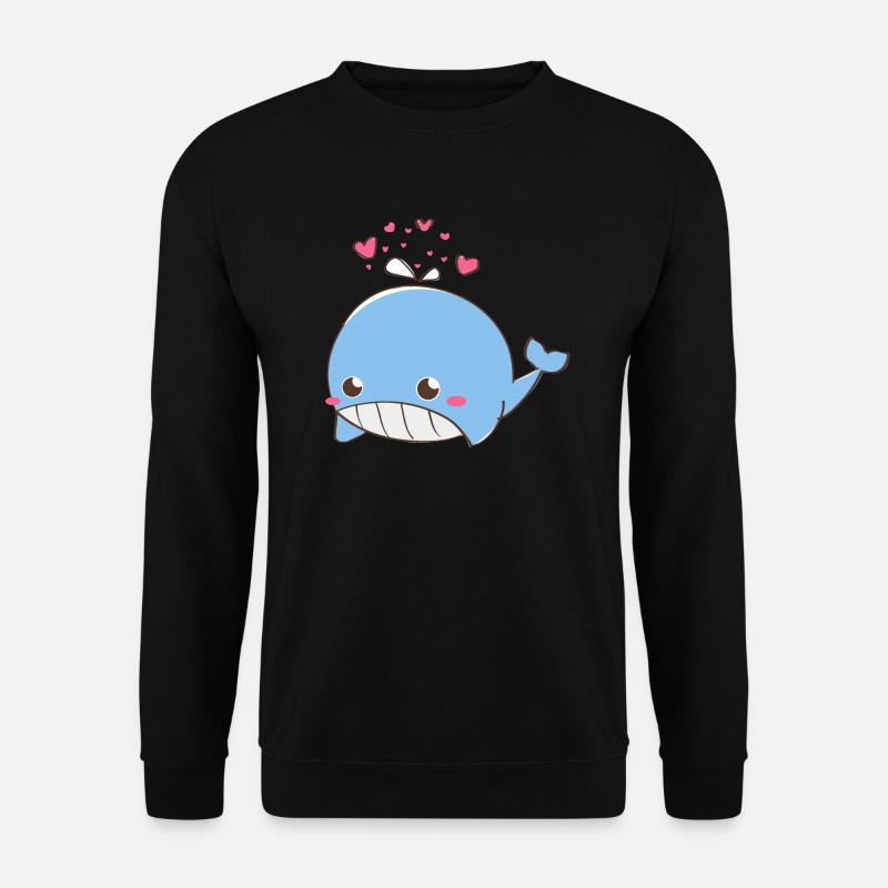 Love Whale - Geschenkidee - Unisex Pullover - Schwarz