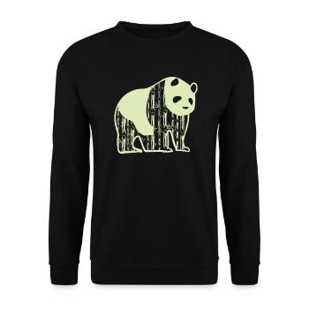 Panda animal welfare - Unisex Sweatshirt - black - Front - Alina (178cm) & Michal (187cm)