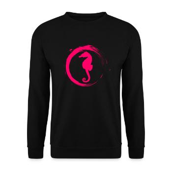 sea horse - Unisex Sweatshirt - black - Front - Alina (178cm) & Michal (187cm)