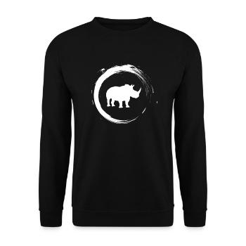 Nashorn - Unisex Pullover - Schwarz - Vorne - Alina (178cm) & Michal (187cm)