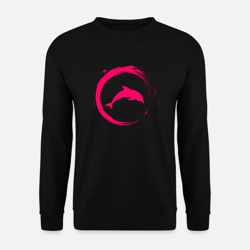 Delphin - Unisex Pullover - Schwarz