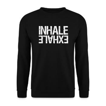 Inspirez Expirez - Sweat-shirt Unisexe - noir - Devant - Alina (178cm) & Michal (187cm)
