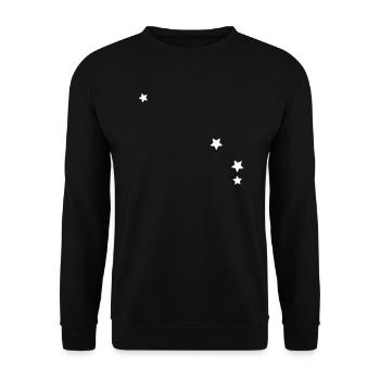 Sternbild Widder - Unisex Pullover - Schwarz - Vorne - Alina (178cm) & Michal (187cm)