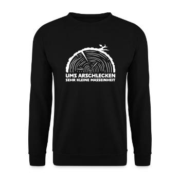 Ums arschlecken sehr kleine Masseinheit weiß - Unisex Pullover - Schwarz - Vorne - Alina (178cm) & Michal (187cm)