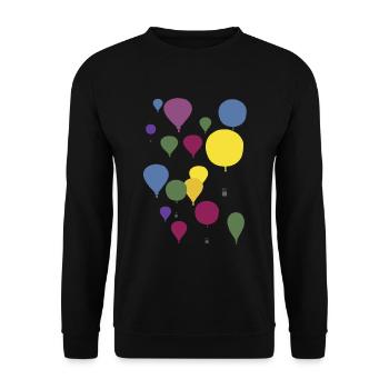 Bunte Ballone - Unisex Pullover - Schwarz - Vorne - Alina (178cm) & Michal (187cm)