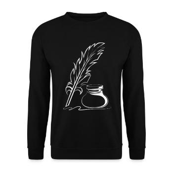 Poetry Poem - Unisex Sweatshirt - black - Front - Alina (178cm) & Michal (187cm)