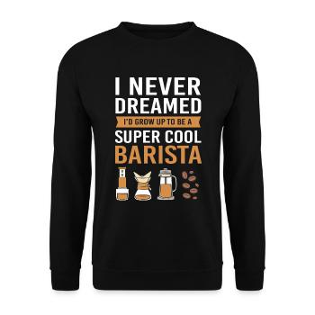 Espresso Koffein Barista Kaffee - Unisex Pullover - Schwarz - Vorne - Alina (178cm) & Michal (187cm)