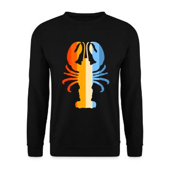 Languste Meeresfrüchte Maine Lobster Hummer - Unisex Pullover - Schwarz - Vorne - Alina (178cm) & Michal (187cm)