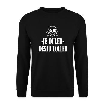 50 Geburtstag - Unisex Pullover - Schwarz - Vorne - Alina (178cm) & Michal (187cm)