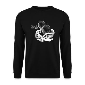 table tennis - Unisex Sweatshirt - black - Front - Alina (178cm) & Michal (187cm)
