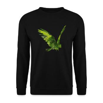 Parrot rainforest - Unisex Sweatshirt - black - Front - Alina (178cm) & Michal (187cm)