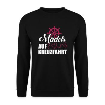Kreuzfahrt - Unisex Pullover - Schwarz - Vorne - Alina (178cm) & Michal (187cm)