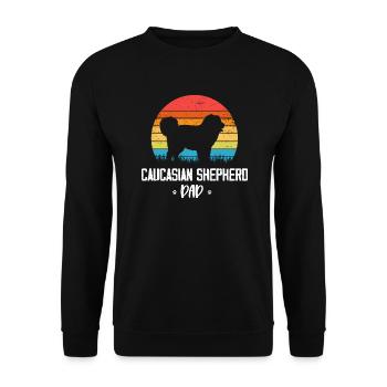 Kaukasischer Owtscharka Caucasian Shepherd Dog - Unisex Pullover - Schwarz - Vorne - Alina (178cm) & Michal (187cm)