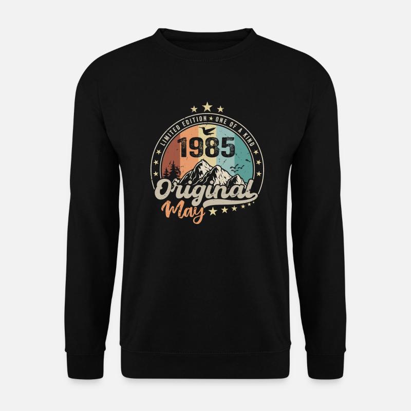Mai 1985 Original Geburtstagsgeschenk Mai 1985 - Unisex Pullover - Schwarz
