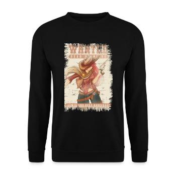 Poster Ricercato Wanted Dead or Alive Ragazza - Unisex Pullover - Schwarz - Vorne - Alina (178cm) & Michal (187cm)