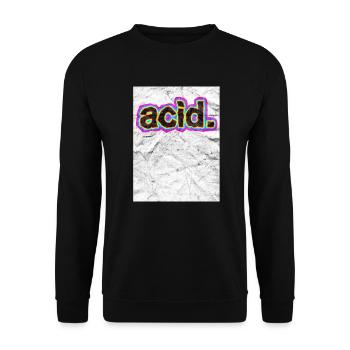 acid. vintage - Unisex Pullover - Schwarz - Vorne - Alina (178cm) & Michal (187cm)
