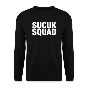 Sucuk Squad T-shirt funny saying - Unisex Sweatshirt - black - Front - Alina (178cm) & Michal (187cm)