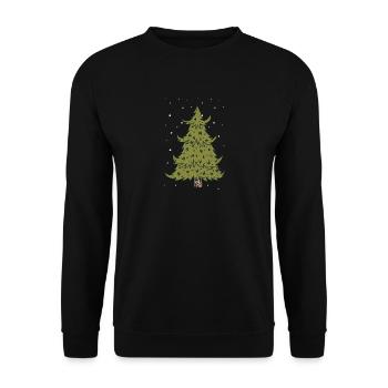 Tannenbaum - Unisex Pullover - Schwarz - Vorne - Alina (178cm) & Michal (187cm)