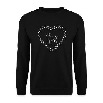 Amour chihuahua - Sweat-shirt Unisexe - noir - Devant - Alina (178cm) & Michal (187cm)