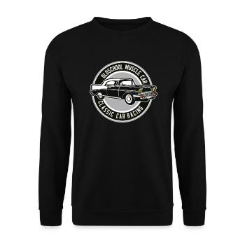 Muscle car - Unisex Sweatshirt - black - Front - Alina (178cm) & Michal (187cm)