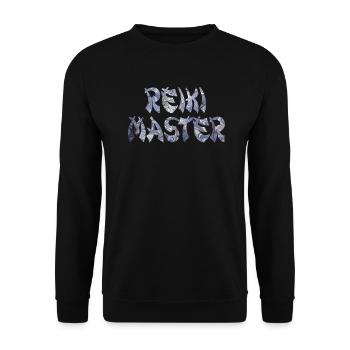 reiki master e 44 - Unisex Pullover - Schwarz - Vorne - Alina (178cm) & Michal (187cm)