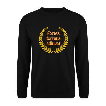 Latin for Braggart (Mut-Edition) - Unisex Sweatshirt - black - Front - Alina (178cm) & Michal (187cm)