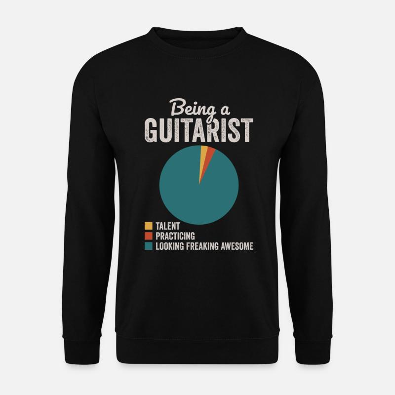 Als Gitarrist Musiker Gitarrist - Unisex Pullover - Schwarz