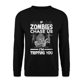 Costume d'amant de zombie pour Halloween drôle - Sweat-shirt Unisexe - noir - Devant - Alina (178cm) & Michal (187cm)
