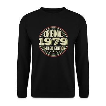 1979 Birthday Parties, ein legendärer Jahrgang - Unisex Pullover - Schwarz - Vorne - Alina (178cm) & Michal (187cm)