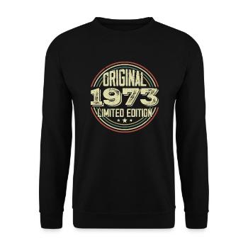 1973 Birthday Partys, ein legendärer Jahrgang - Unisex Pullover - Schwarz - Vorne - Alina (178cm) & Michal (187cm)