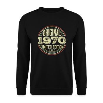 1970 Birthday Parties, A Legendary Vintage - Unisex Sweatshirt - black - Front - Alina (178cm) & Michal (187cm)