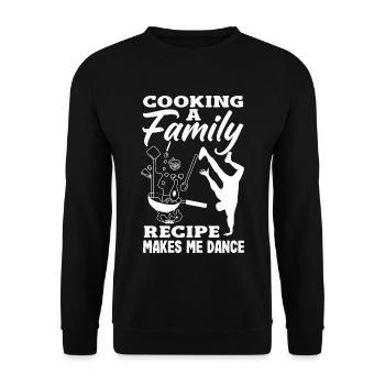 Family Recipe Joy Kitchen - Unisex Sweatshirt - black - Front - Alina (178cm) & Michal (187cm)