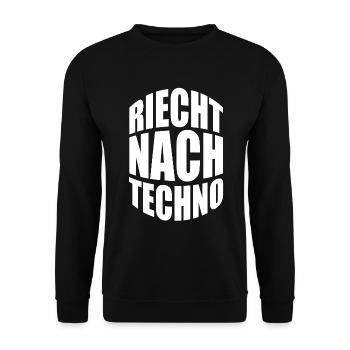 Riecht nach Techno - Unisex Pullover - Schwarz - Vorne - Alina (178cm) & Michal (187cm)