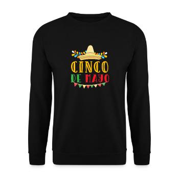 Cinco de Mayo Shirt Gift - Unisex Sweatshirt - black - Front - Alina (178cm) & Michal (187cm)