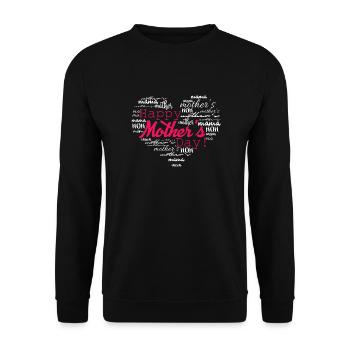 Happy Mother's Day - Unisex Sweatshirt - black - Front - Alina (178cm) & Michal (187cm)