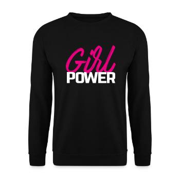 Girl Power - Unisex Pullover - Schwarz - Vorne - Alina (178cm) & Michal (187cm)