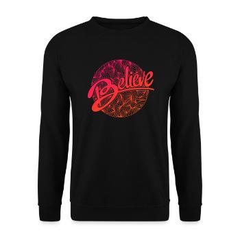 believe - Unisex Sweatshirt - black - Front - Alina (178cm) & Michal (187cm)