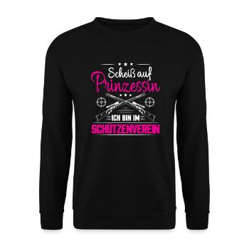 Rifle club princess sport shooting gift - Unisex Sweatshirt - black - Front - Alina (178cm) & Michal (187cm)