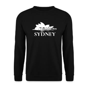 Sydney - Opera House / Gift Idea / Australia - Unisex Sweatshirt - black - Front - Alina (178cm) & Michal (187cm)