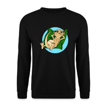 Bearded dragon cool on pillow reptile reptile - Unisex Sweatshirt - black - Front - Alina (178cm) & Michal (187cm)