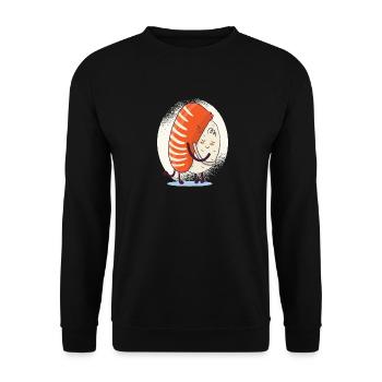 Sushi Hug - I love sushi - Unisex Pullover - Schwarz - Vorne - Alina (178cm) & Michal (187cm)