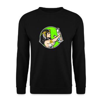 Kleopatra Wasserpfeife Shisha Ägypten - Unisex Pullover - Schwarz - Vorne - Alina (178cm) & Michal (187cm)