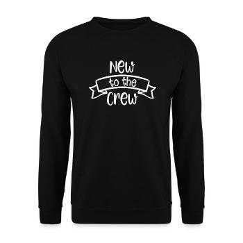 Nouveau dans l'équipage blanc - Sweat-shirt Unisexe - noir - Devant - Alina (178cm) & Michal (187cm)