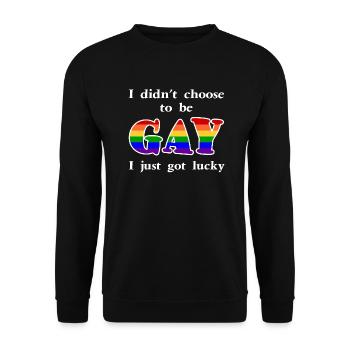 lucky1 1 - Sweat-shirt Unisexe - noir - Devant - Alina (178cm) & Michal (187cm)