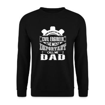 Civil Engineer Civil Engineer Dad - Unisex Sweatshirt - black - Front - Alina (178cm) & Michal (187cm)