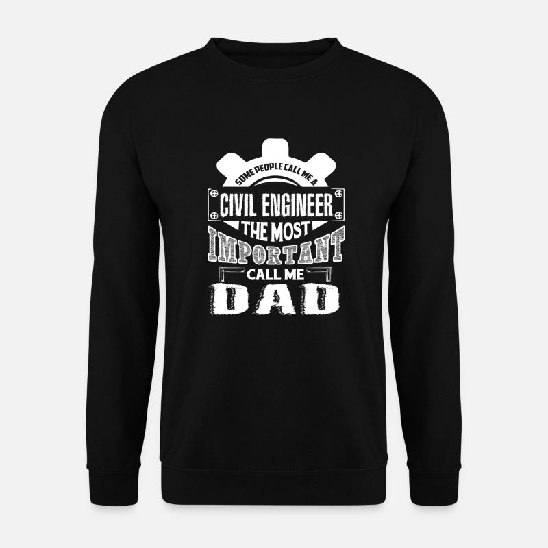 Bauingenieur Bauingenieur Papa - Unisex Pullover - Schwarz